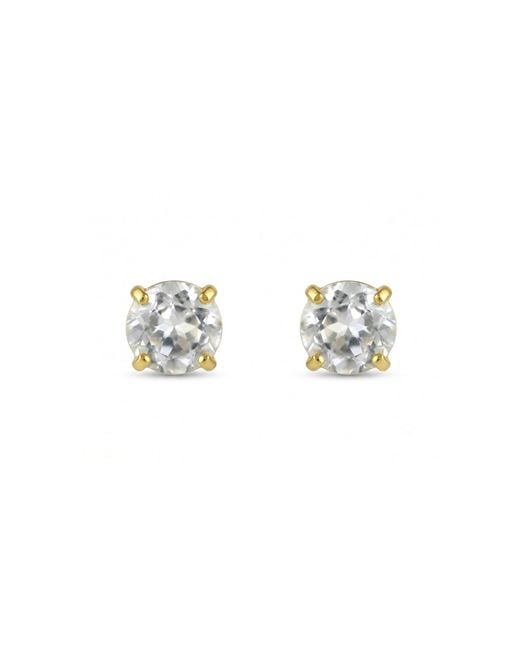 Spero London Metallic 9Ct Solid Topaz Stud Earrings
