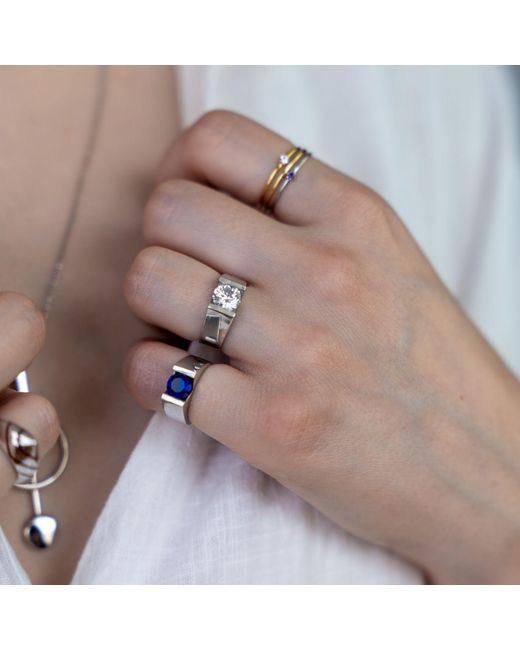 Gutta Design Metallic Valley Ring Plated