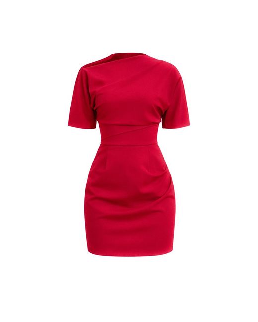 AVENUE No.29 Short Sleeve Gathered Mini Dress
