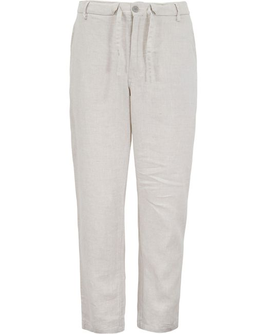 Lords of Harlech White Neutrals Devon Linen Pant for men