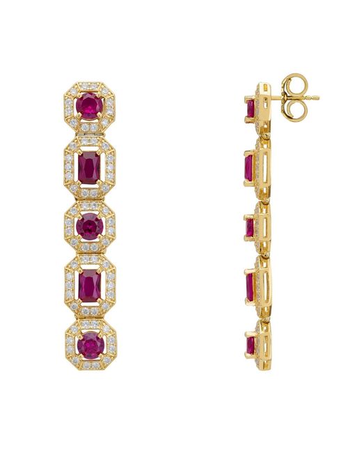 Latelita London White Whistledown Ruby Gemstone Earrings