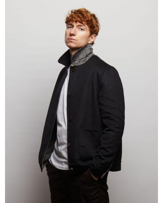 Guards London Gray Scot Reversible Wool Blend Jacket for men