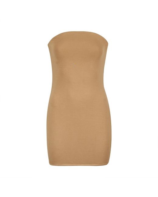Egyptian Blue Brown Neutrals Sienna Clay Bandeau Mini Dress