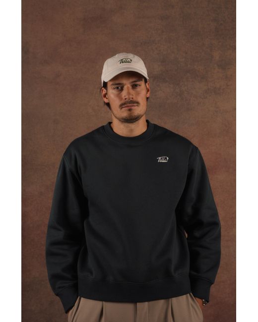 FELLA SWIM Green Gavan Oversized Crewneck Sweater for men