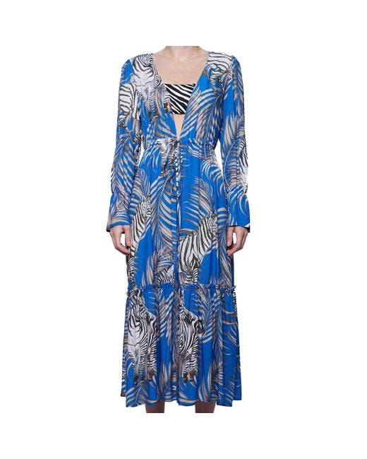 Copurs Blue Urja Kimono Zebra