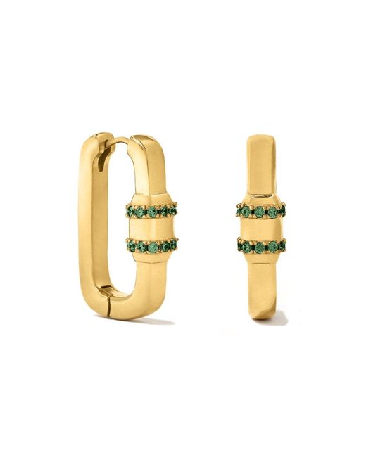 Bermuda Watch Company Metallic Maivelle Rowan Carabiner Huggie Earrings