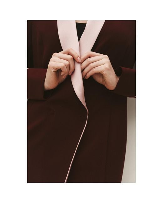 Roqaia Fashion House Red Rosé — Burgundy With Satin