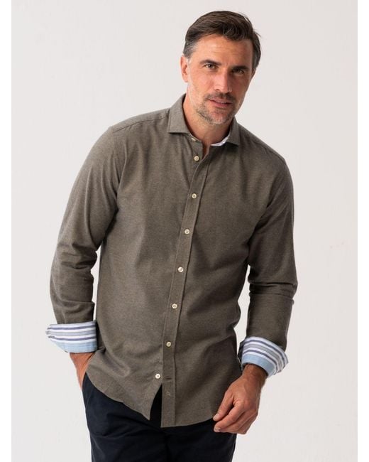 Koy Clothing Green Cotton-Cashmere Shirt for men