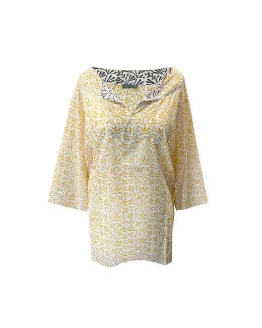 Lime Tree Design Natural Ochre Bud Tunic Top
