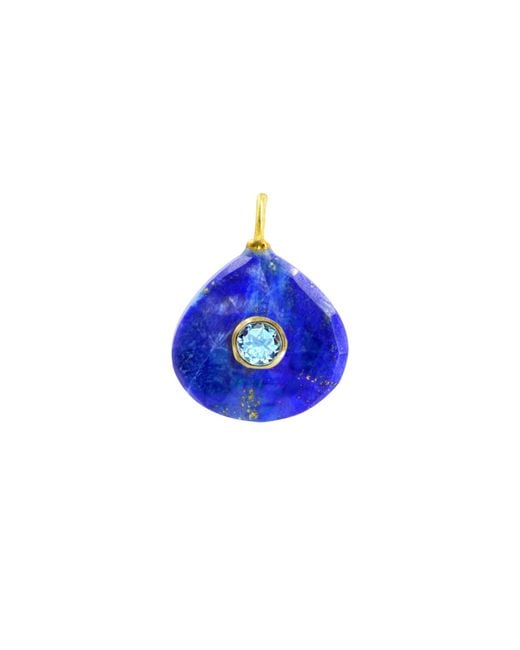 KAMARIA Blue Lapis Gemstone Pendant With Topaz