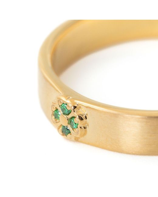 Belinda Jewelz Metallic Clover Matte Band Ring