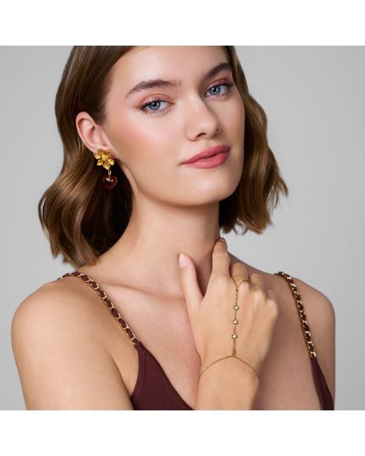 Decolet the label Metallic Hand Chain Bracelet