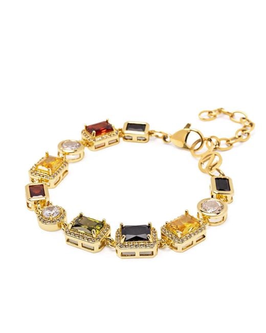 Nialaya Metallic Gemstone Bracelet for men