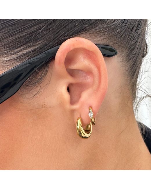 Evie Jewelry Metallic Rush Hour Waterproof Hoop Earrings