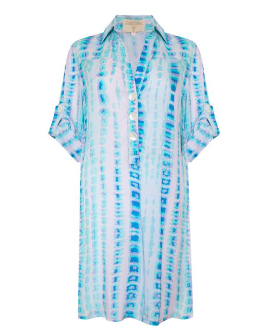 Sophia Alexia Blue Caribbean Rain Beach Shirt