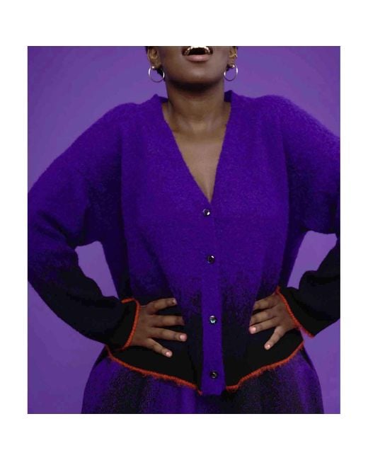 Arto. Purple I Found Light Premium Brushed Mohair Cardigan