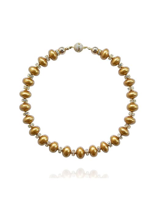 Saule Label Metallic Mika Necklace