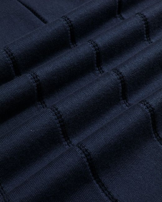Far Afield Blue Jacobs Knit Polo for men