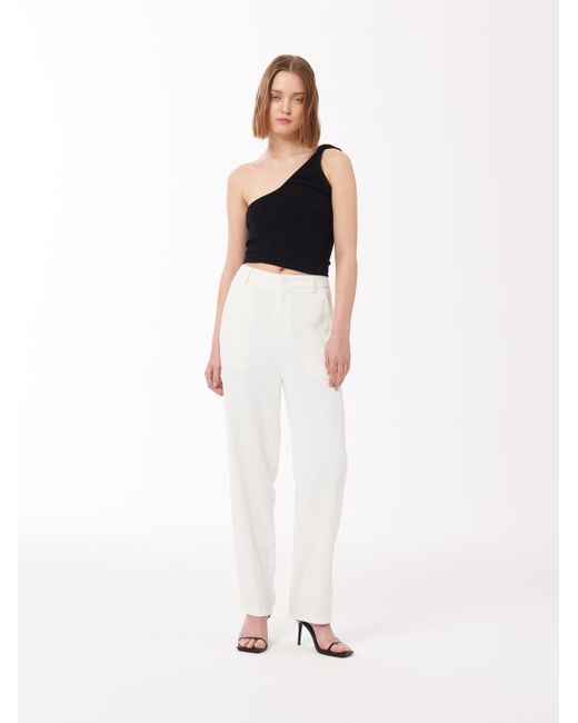 Sour Figs Black Two-Way Single Shoulder Twisted Strap Top