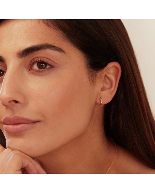 Lily & Roo Metallic Molten Huggie Hoop Earrings