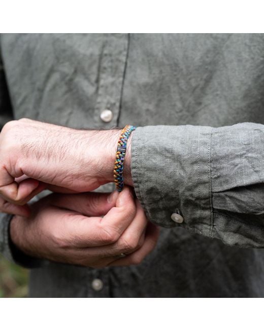 Harbour Uk Blue Hylander Chunky Steel Rope Bracelet for men