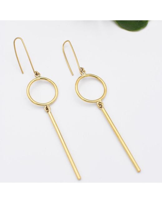 Lala Salama Metallic Dangling Circle Earrings