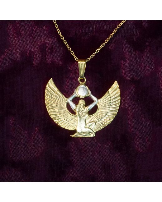 Simon Kemp Jewellers Yellow Isis Pendant Eighteen Carat On Solid Sterling