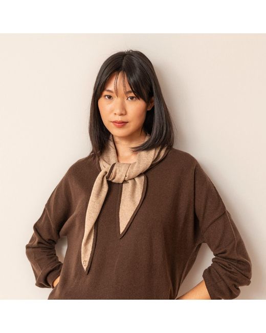 Bel Cashmere White Leonora Cashmere Scarf