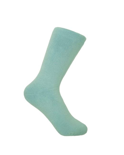 Peper Harow - Made in England Green Plain Bed Socks –