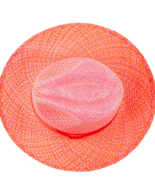 ORTUS Pink Pinuela Straw Panama Hat