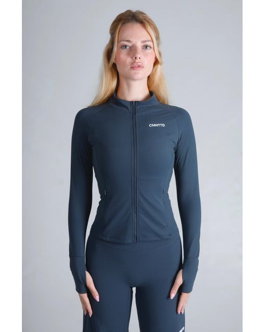 Cmmttd Blue Soft Form Zip-Up Jacket
