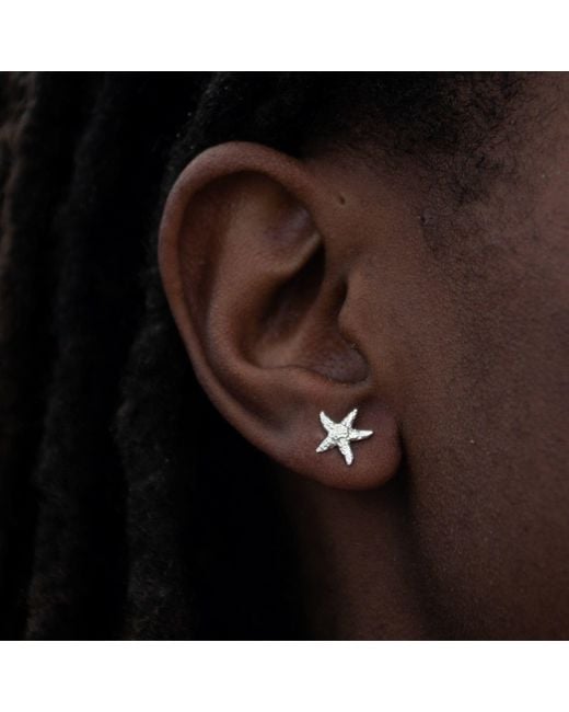 Lily Charmed Metallic Sterling Starfish Stud Earrings
