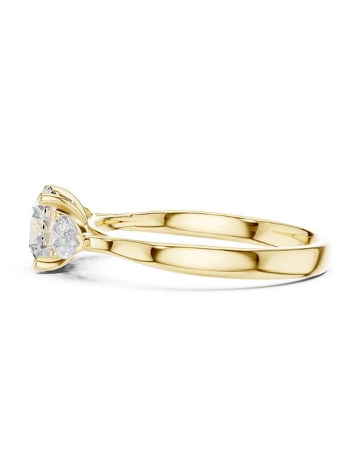 Aya Fine Jewelry Metallic Round Brilliant Three Stone Lab Diamond Promise Ring