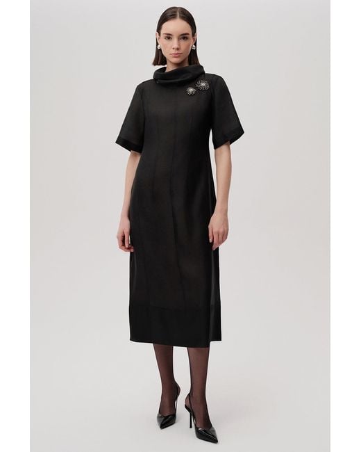Exquise Black Jadiyn Midi Dress