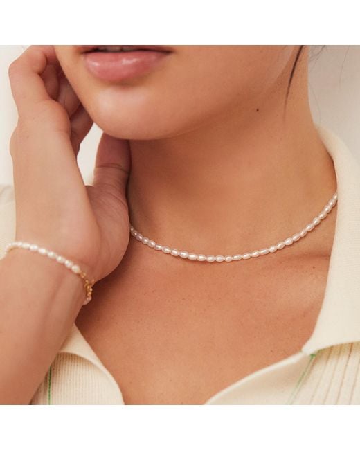 Lily & Roo Metallic Seed Pearl Choker