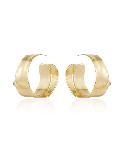 Rare Matters Jewelry Metallic Sculptural Hoop Earrings