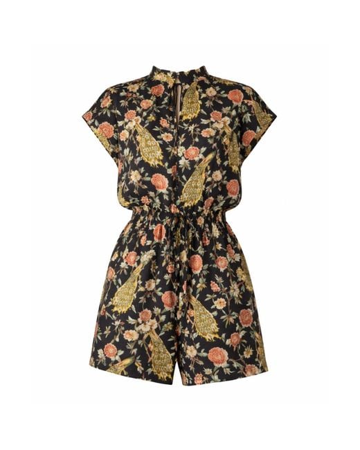 Raishma Black Samara Viscose Playsuit