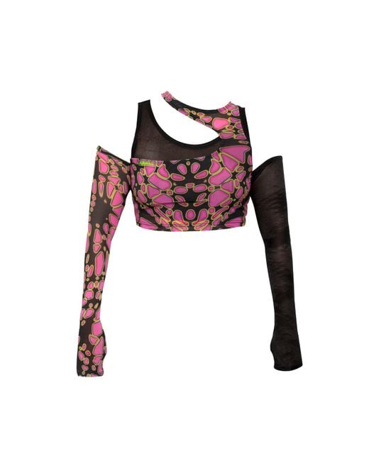 Paloma Lira Red Volt Web Armor Top