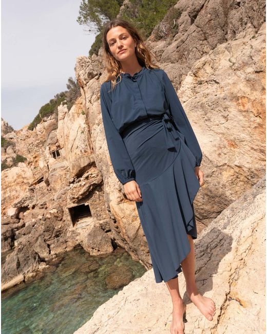 Kalani Sunwear Blue Rio Uv Wrap Skirt