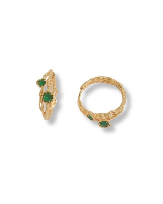 Claire Hill Designs Metallic Chalcedony Twisted Branch Hoops