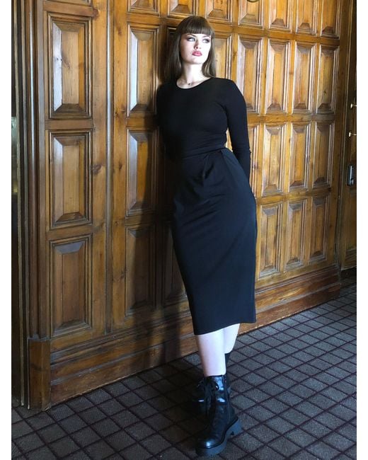 Frock Tales Black Below The Knee Shobhana Skirt