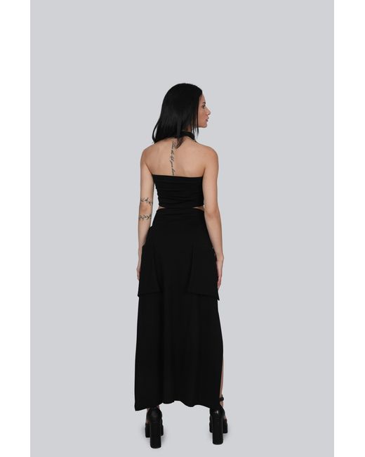 Yogi8Apparel Black Soft Armour Split Skirt