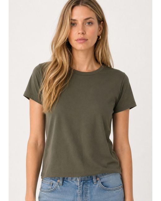 NOEND Green Supima Cotton Crew Neck Tee