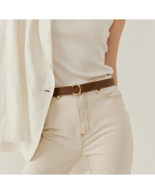 Colección Tansu Brown Anthea Leather Belt