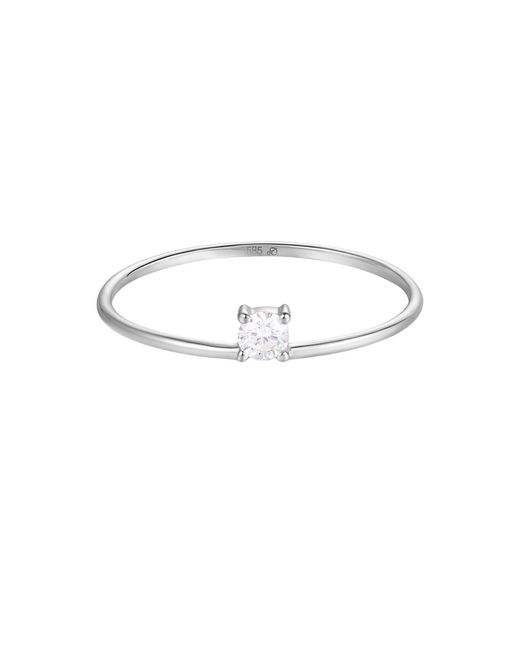 Dyamka White Diamond Solitaire Ring