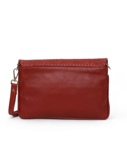Hides Leather Co. Red Handcrafted Leather Crossbody Charm, Adjustable Wristlet For Phone, Passport & Essentials