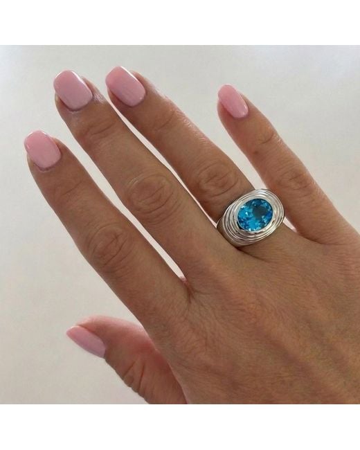 GEM BAZAAR Blue The Versailles Topaz Ring
