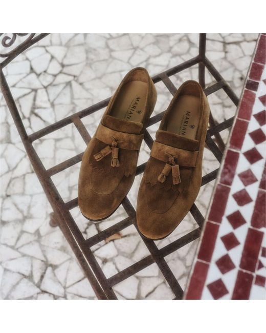 Mariano Shoes Brown Dornes Loafer Camel for men