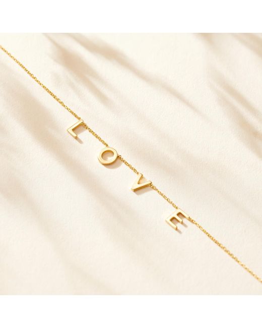 Posh Totty Designs Metallic Gold 'love' Necklace