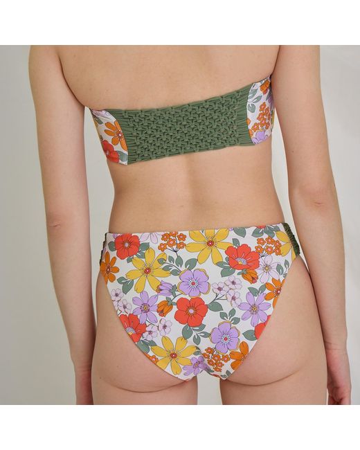 Aulala Paris Multicolor Summer Blossom Reversible Bandeau Bikini